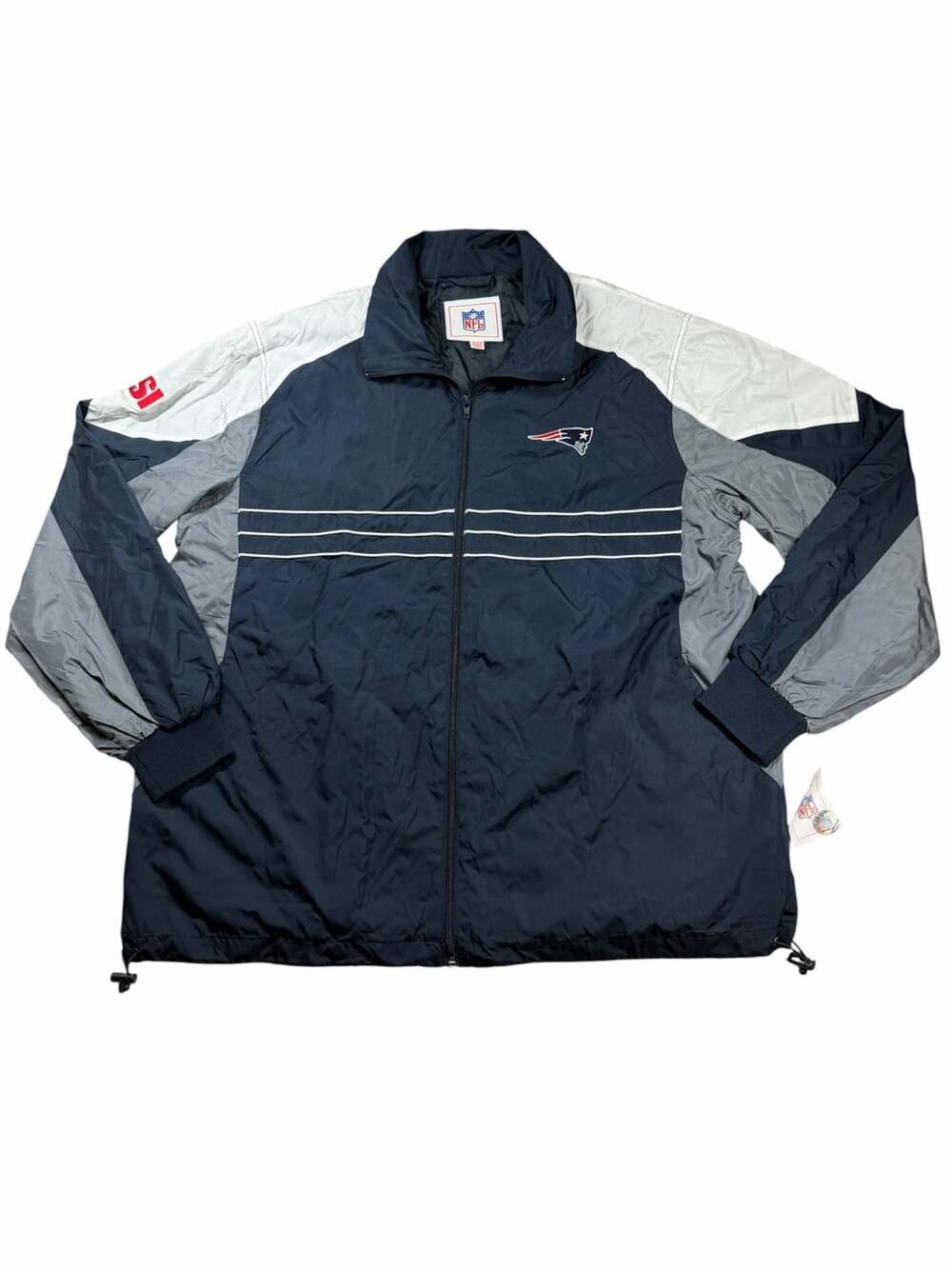 Vintage New England Patriots NFL SI Windbreaker Jacket Mens XL NWT Y2K